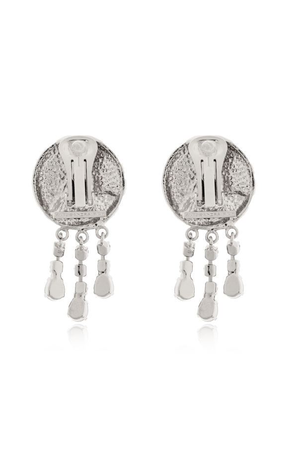 Alessandra Rich Clip-ons con cristales