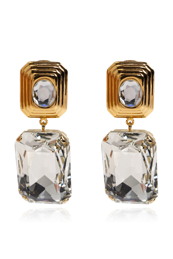 Clip-on earrings with crystals od Alessandra Rich