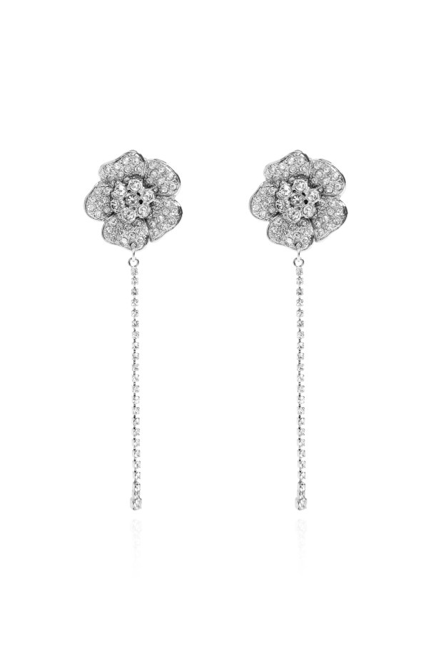 Flower-shaped clip-on earrings od Alessandra Rich