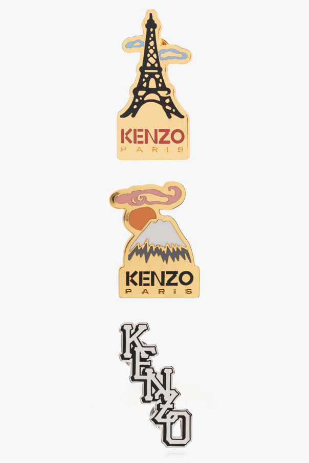 Kenzo Set of three branded pins