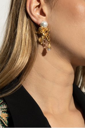 Clip-on earrings with glass pearl od Balmain