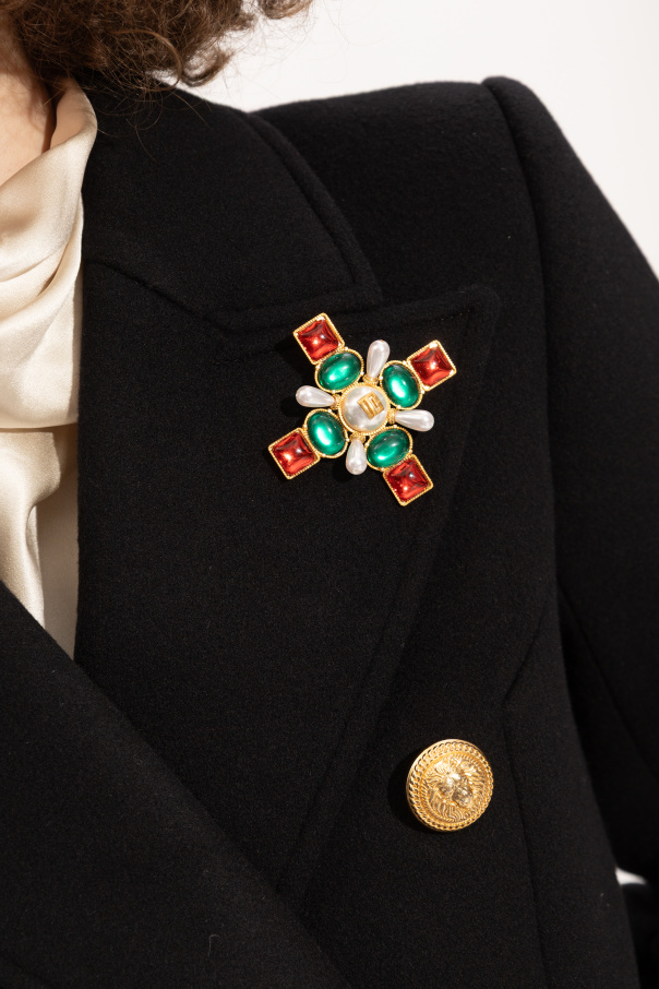 Balmain Brooch with crystals
