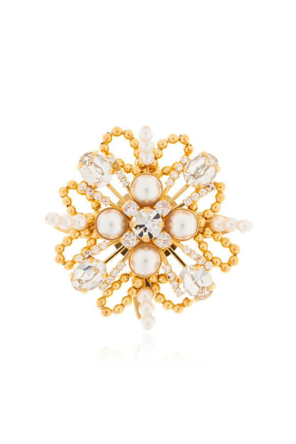 Brooch with shimmering crystals od Balmain