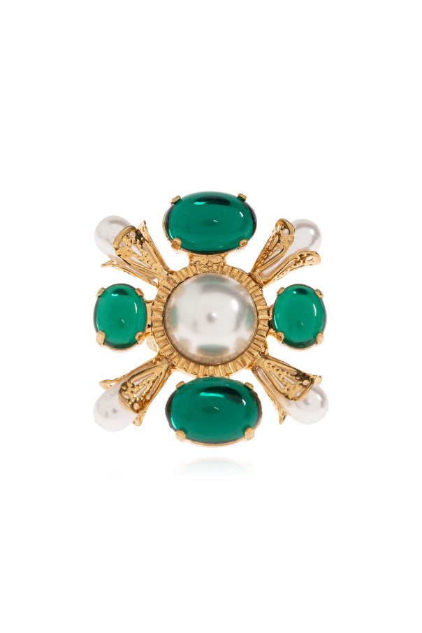 Ring with shimmering crystals od Balmain