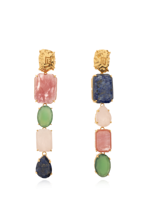 Clip-on earrings with stones