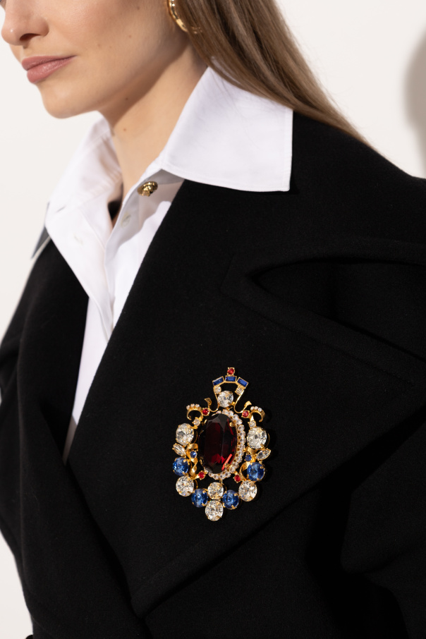 Balmain Brooch with shimmering crystals