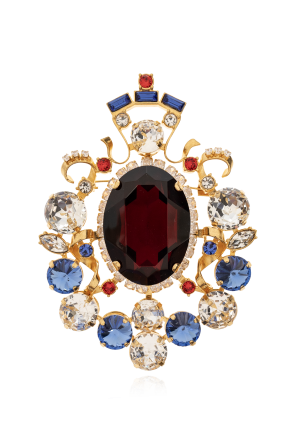 Brosche mit schimmernden Kristallen