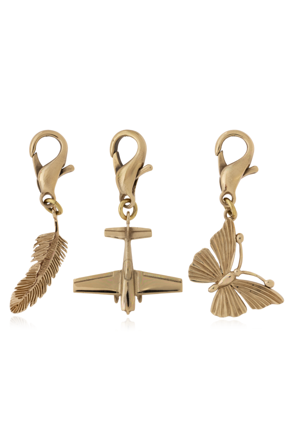 Golden Goose Pendants: butterfly, airplane, and feather