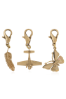 Golden Goose Pendants: butterfly, airplane, and feather