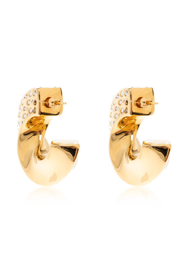 Golden Goose Earrings with shimmering crystals
