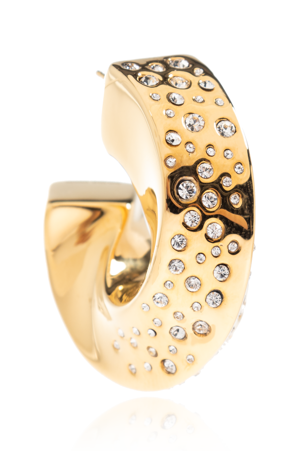 Golden Goose Earrings with shimmering crystals