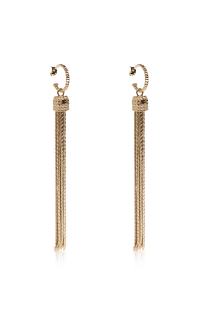 Brass earrings with tassels