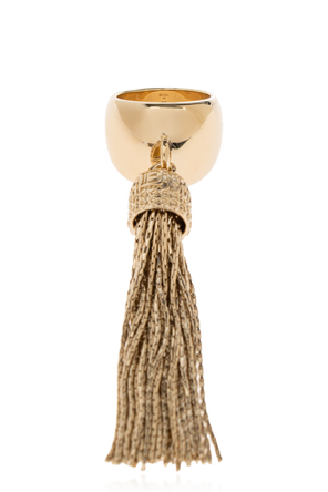 Brass ring with a dangling charm