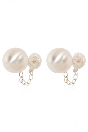 Jil Sander Chain Watch 4 large earrings Silber