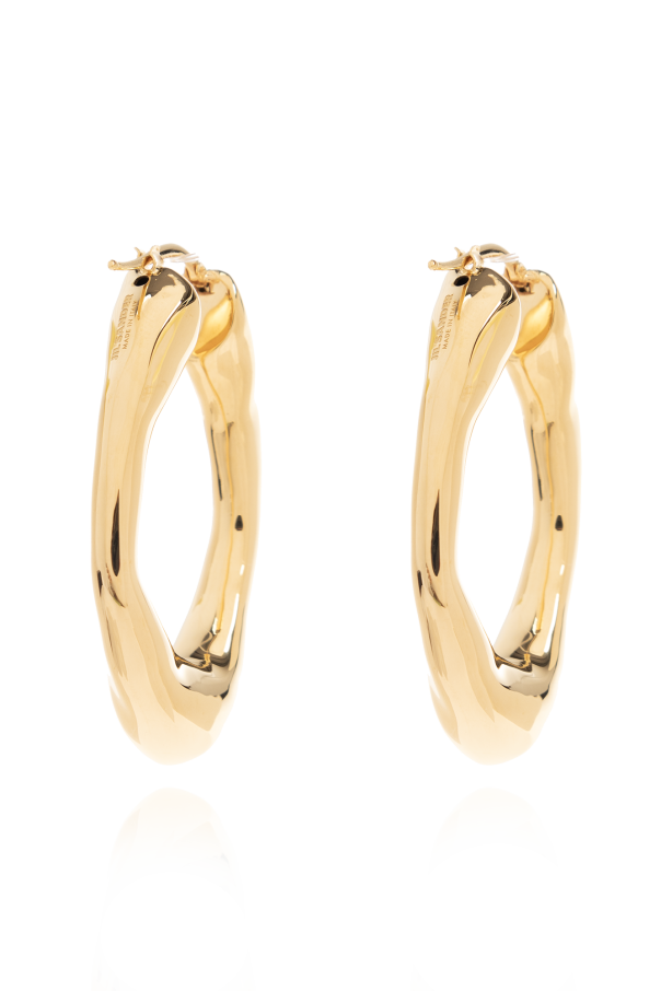 JIL SANDER Brass earrings