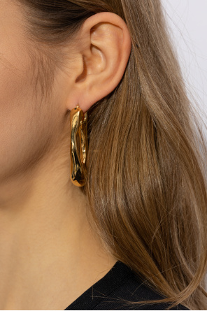 Brass earrings od JIL SANDER