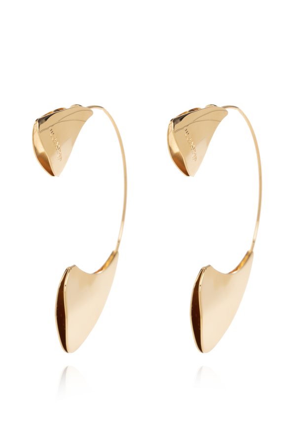 JIL SANDER Brass earrings