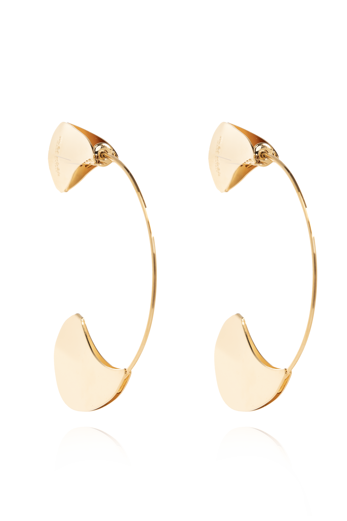 JIL SANDER Brass earrings