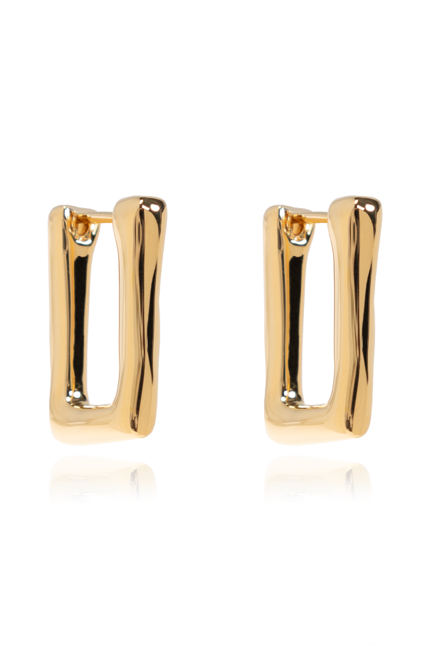 Brass earrings od JIL SANDER