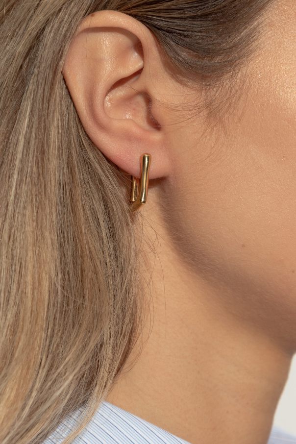 JIL SANDER Pendientes de latón