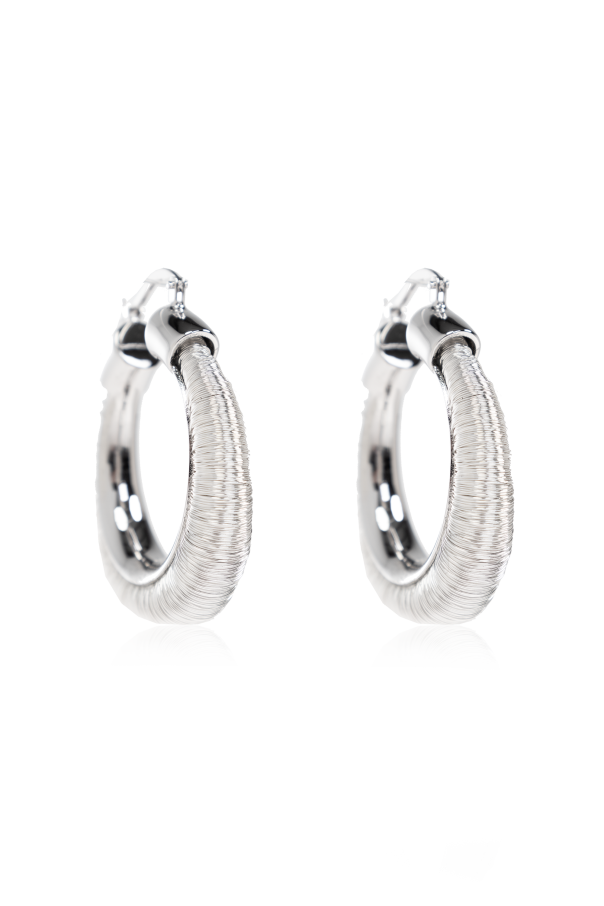 Brass earrings od JIL SANDER