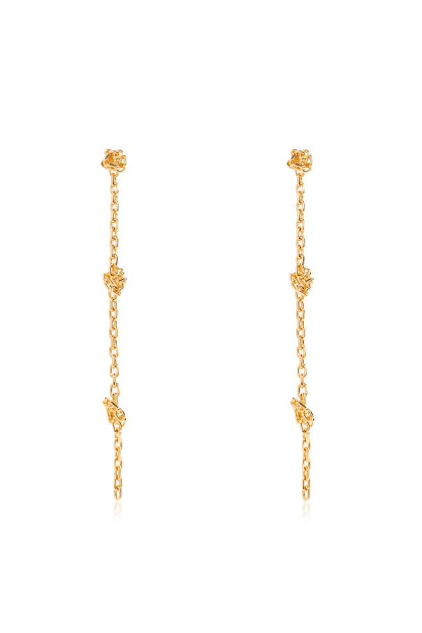 Brass earrings od JIL SANDER