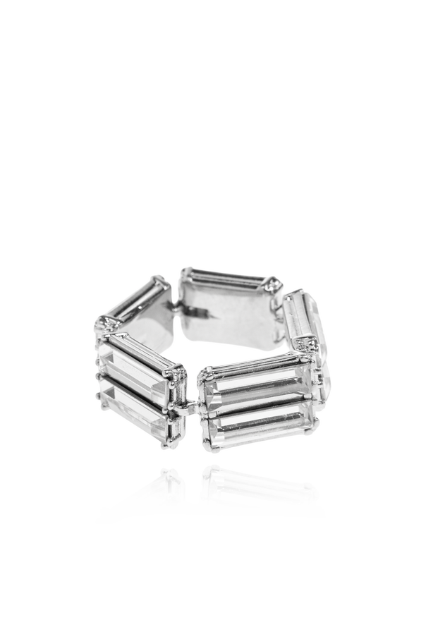 Ring adorned with crystals od JIL SANDER