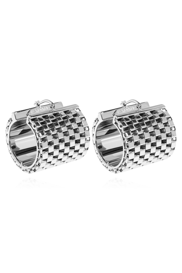 Brass earrings od JIL SANDER