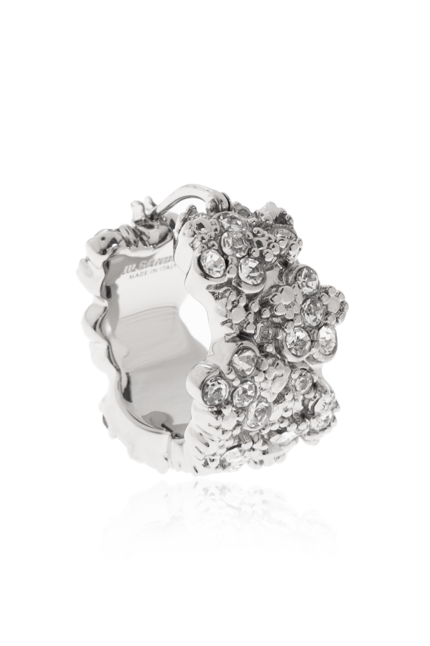 JIL SANDER Brass earrings