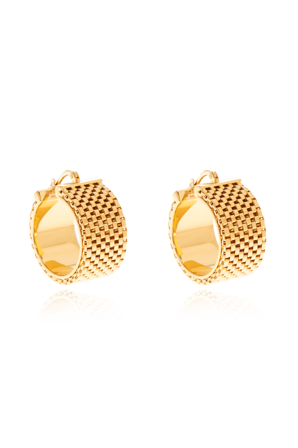 Brass earrings od JIL SANDER