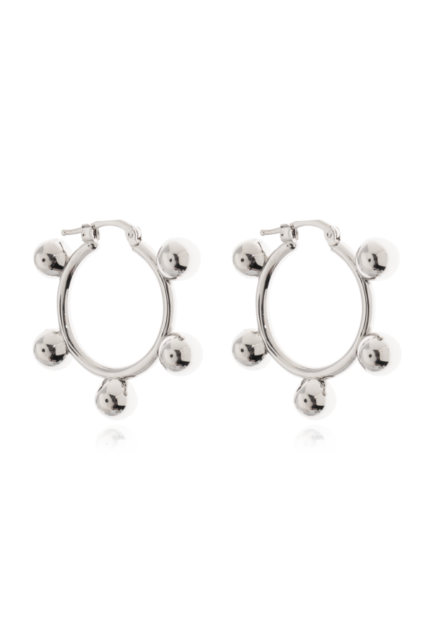 Brass earrings od JIL SANDER