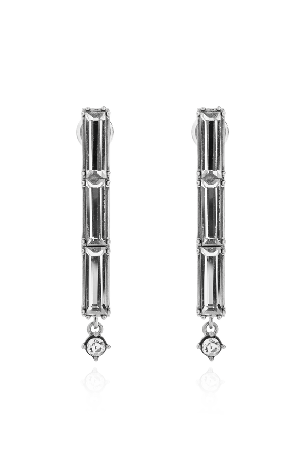 Earrings with shimmering crystals od JIL SANDER