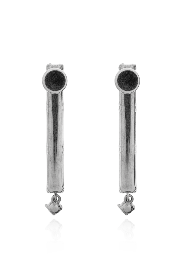 JIL SANDER Earrings with shimmering crystals