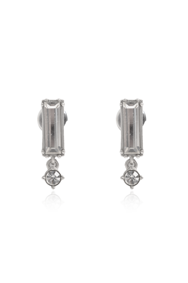 Earrings with a shimmering crystal od JIL SANDER
