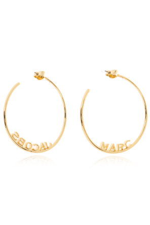 Marc Jacobs Brass earrings with logo