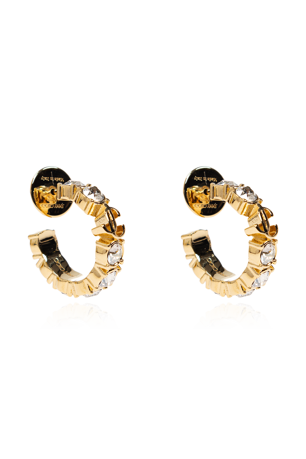 Shimmering crystal earrings od Jimmy Choo