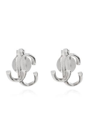 Logo-shaped earrings od Jimmy Choo