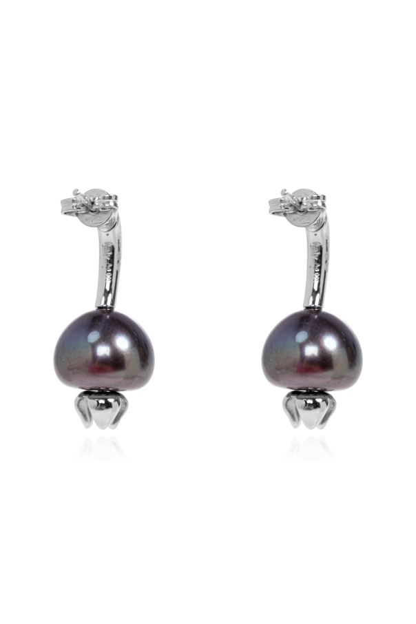 Loewe Silver earrings with a blueberry motif