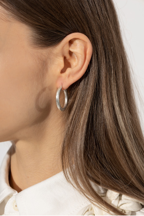 Silver earrings od JIL SANDER