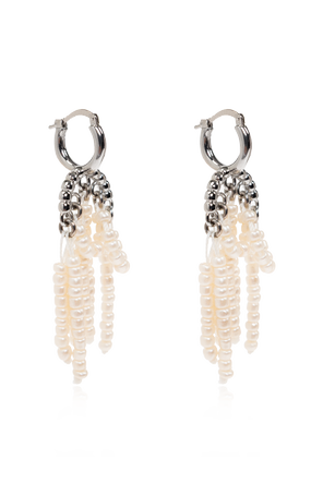 Pendientes con flecos de perlas
