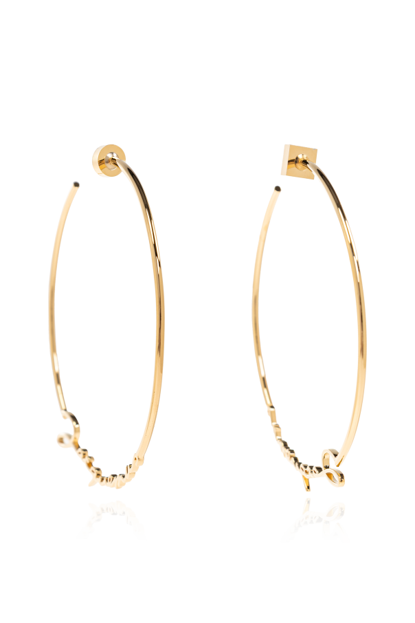 Round earrings with logo od Jacquemus