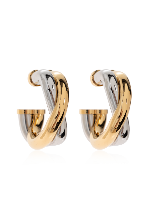 Brass earrings ‘Doppio’ od Jacquemus