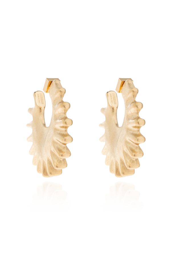 Hoop earrings in the shape of a seahorse od Jacquemus