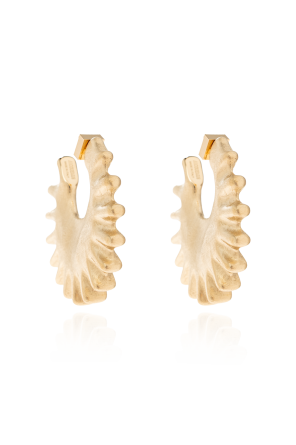 Hoop earrings in the shape of a seahorse