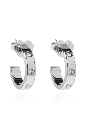 Earrings with shimmering crystals