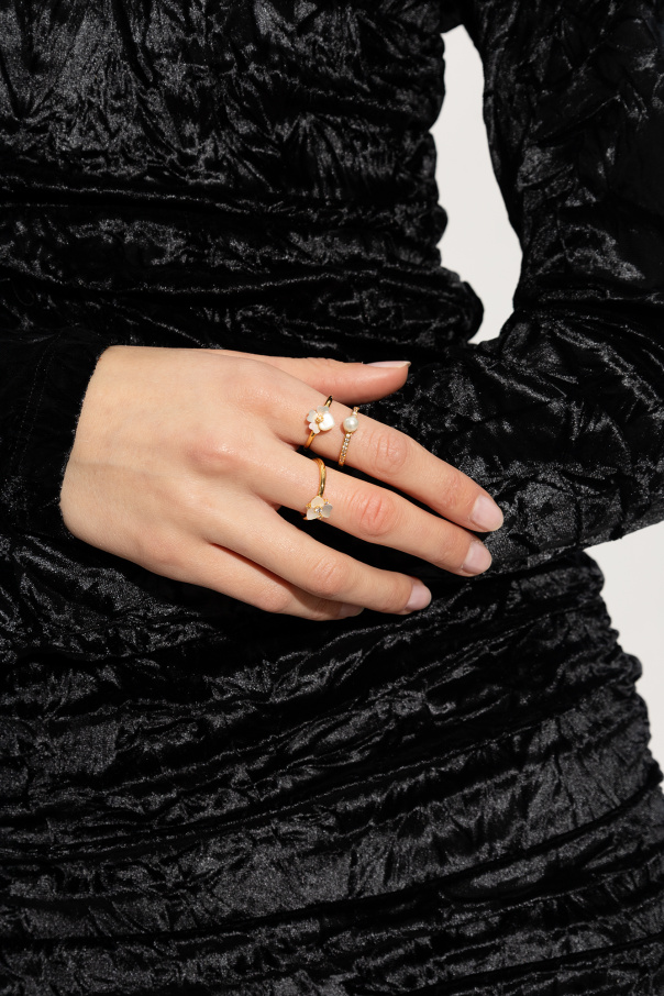 Kate Spade Zestaw trzech pierścieni ‘z kolekcji ‘Precious Pansy’