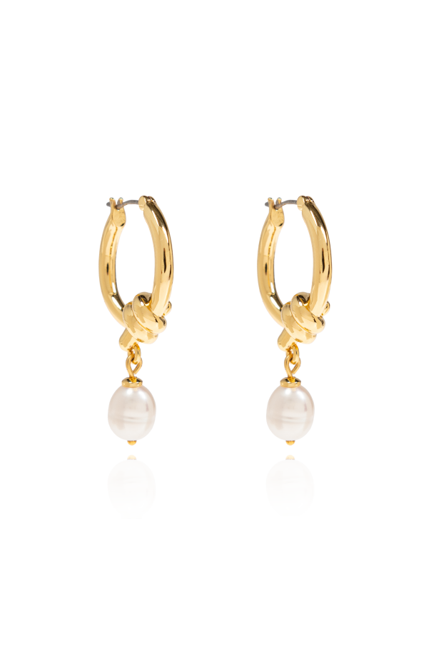 Kate Spade Brass earrings with a pearl pendant