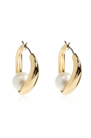 Pendientes con perla de vidrio