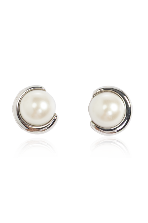 Earrings with glass pearl