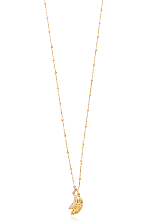 Necklace with banana motif pendants
